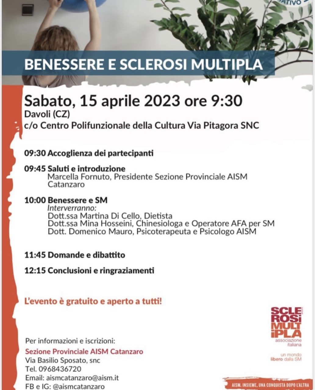 Benessere E Sclerosi Multipla Convegno A Davoli