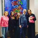 Da dx Elena Vera Stella, rappresentanti di Milanosguardiinediti e milanoarte, Caterina Misuraca