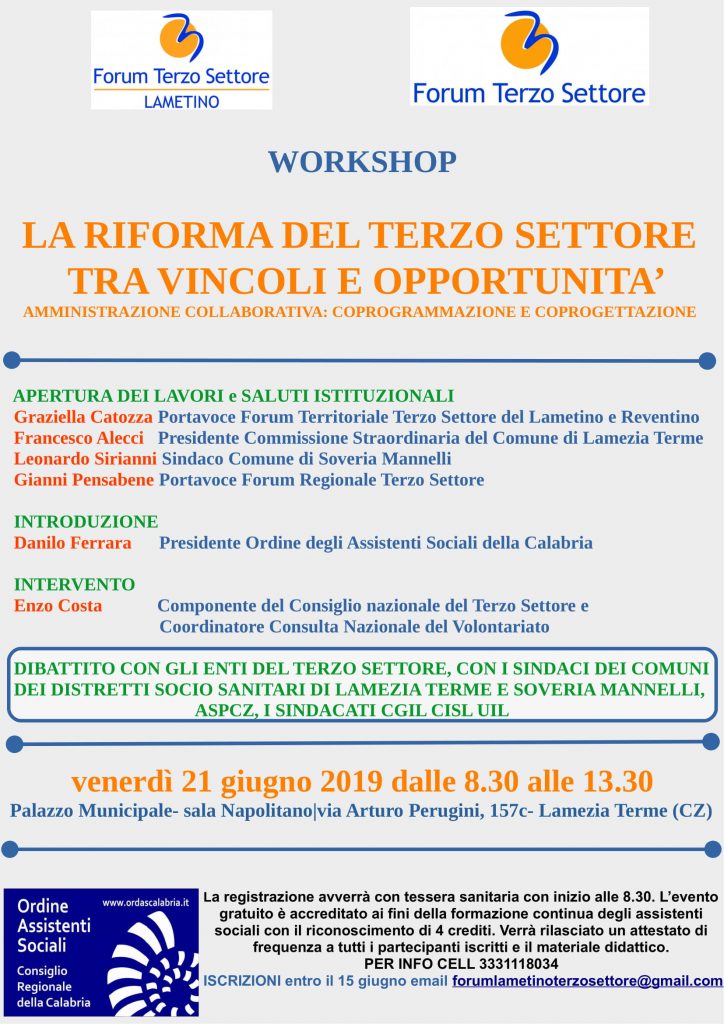 workshop del forum del terzo settore-LameziaTermeit