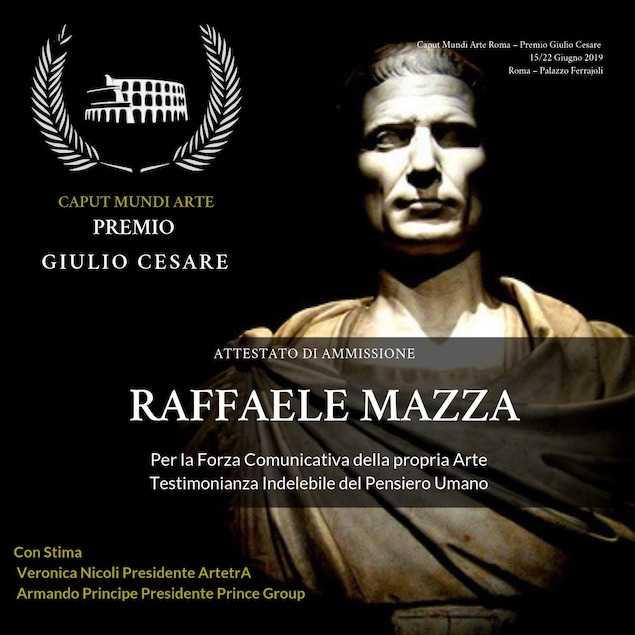 Raffaele Mazza riceve il premio internazionale Giulio Cesare