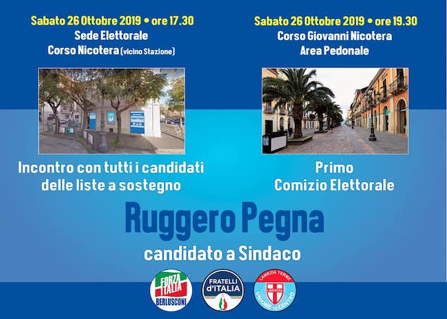 Lamezia. Doppio appuntamento il candidato a sindaco per Ruggero Pegna