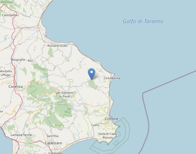 Terremoto: scossa di magnitudo ML 3.3 a Umbriatico (KR)