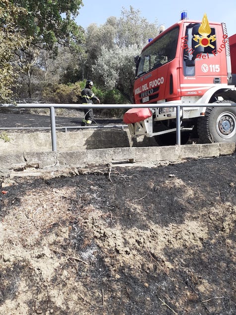 Catanzaro. Squadre di vigili del fuoco impegnate in numerosi incendi