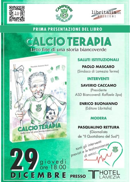 Lamezia. Il 29 dicembre presentazione del libro "Calcio terapia"