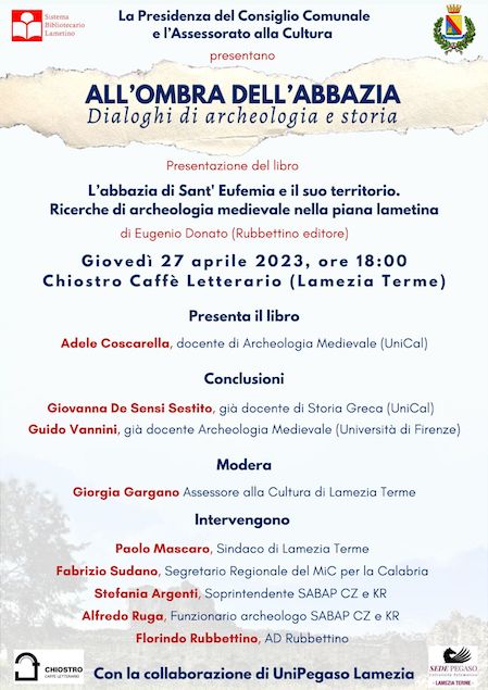 "L'abbazia di Sant'Eufemia e il suo territorio": presentazione del volume scritto da Eugenio Donato