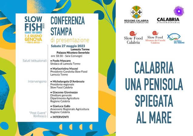 Lamezia. Conferenza Stampa di presentazione di Slow Fish 2023 Coast To Coast