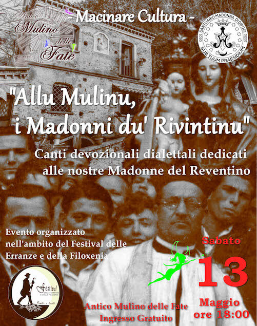 "Le madonne del Reventino”: il 13 maggio all’antico mulino delle fate