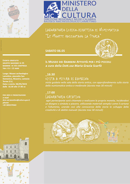 Museo Archeologico Lametino: il 6 maggio laboratorio di numismatica