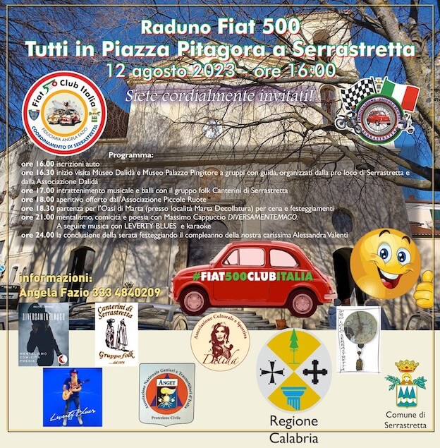 Il 12 agosto a Serrastretta il raduno delle Fiat 500