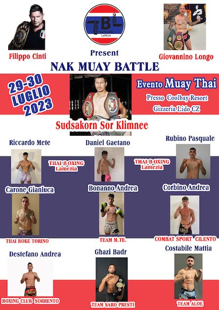 Al Coolbay Resort il 29 e 30 luglio la Nak Muay Battle