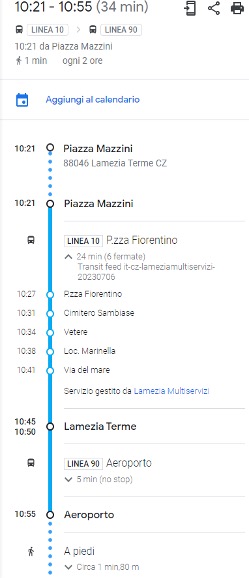 Lamezia Multiservizi: il trasporto pubblico locale sbarca su Google Maps