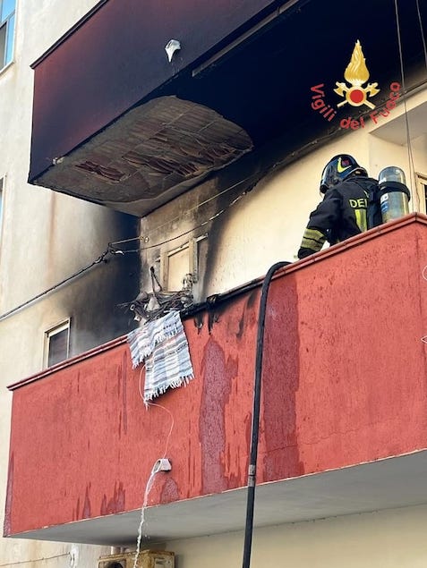 Nocera Terinese. In fiamme abitazione in via Cavour