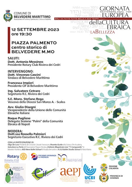 Belvedere Marittimo (Cs), accoglie la Giornata Europea della Cultura Ebraica