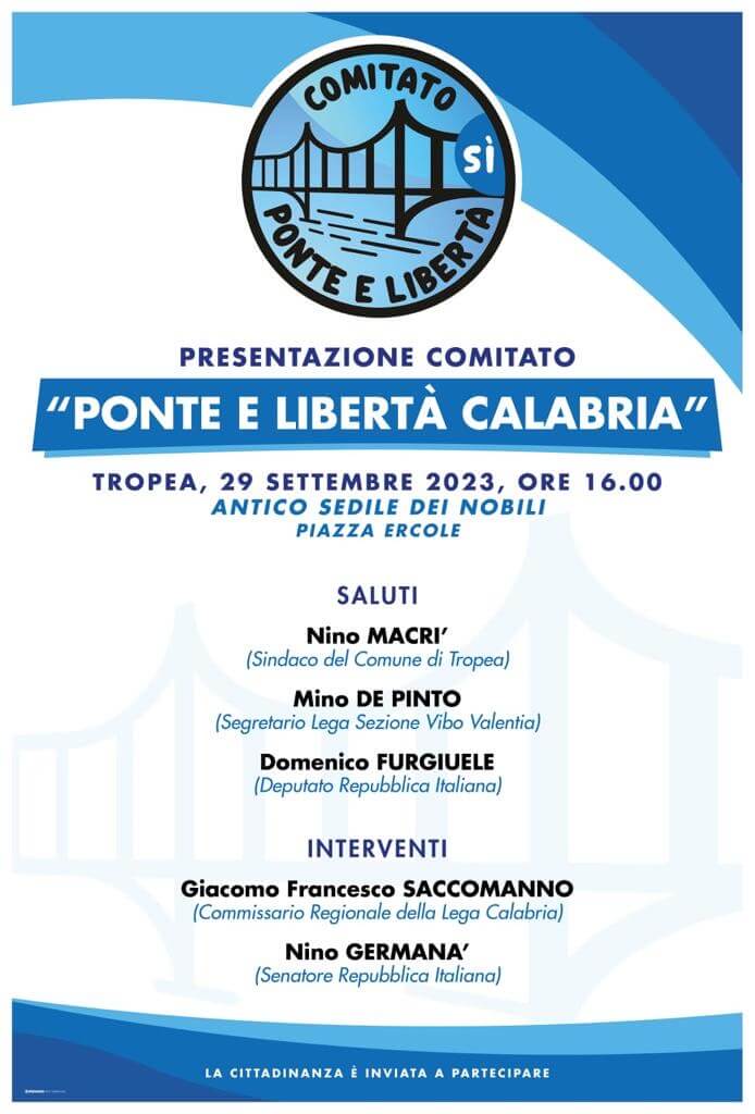 Nasce a Tropea il “Comitato Ponte e Libertà” Calabria