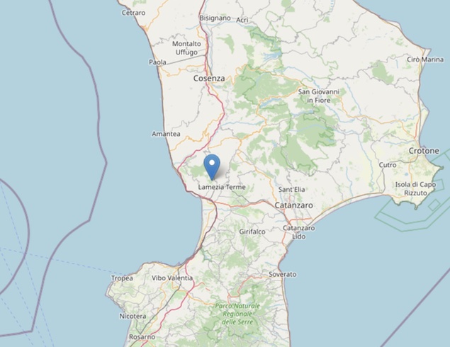 Terremoto: scossa di magnitudo ML 2.1 a Gizzeria (CZ)