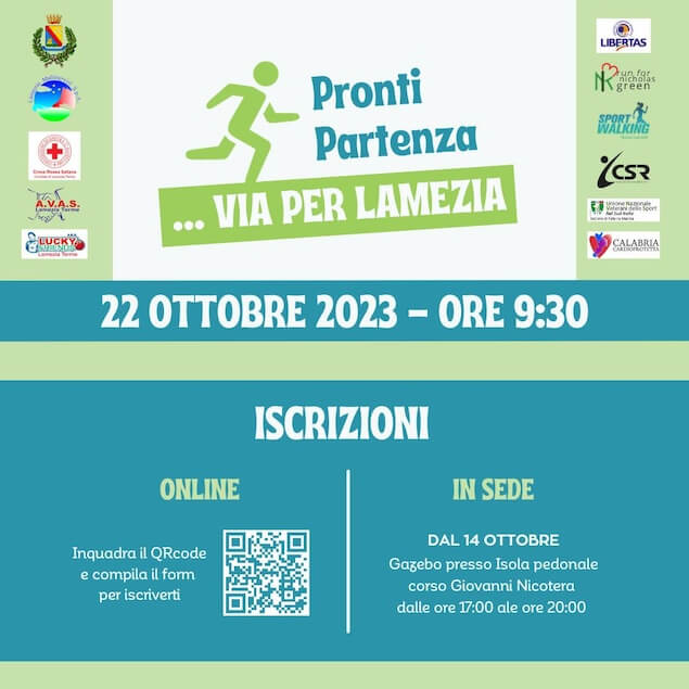 Domenica 22 ottobre “Pronti, partenza…via per Lamezia”