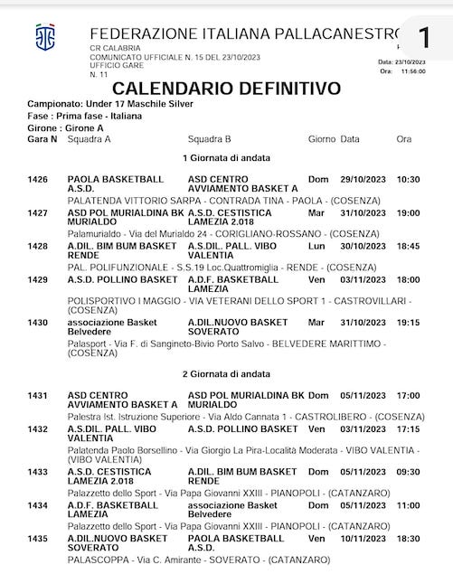 calenderio fip