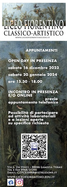 Lamezia. Il 16 dicembre Open Day al Liceo Classico-Artistico Fiorentino