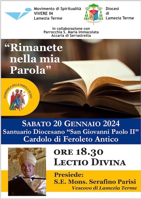 Domenica della Parola. Il 20 gennaio Lectio Divina di Mons. Parisi