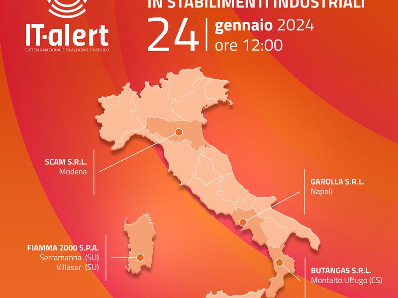 IT - alert, domani 24 gennaio alle ore 12 il test a Montalto Uffugo