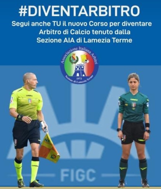 Aperte le iscrizioni per il corso Arbitri di calcio a Lamezia Terme