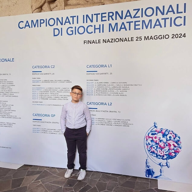 Il giovane Pietro Ligato di Falerna tra i venti vincitori ai Giochi Internazionali di Matematica alla Bocconi