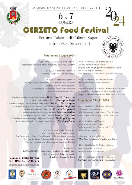 Cerzeto Food Festival apre l’estate arberëshe