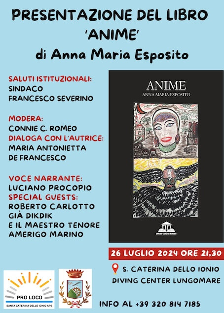 Il 26 luglio presentazione del nuovo libro di Anna Maria Esposito