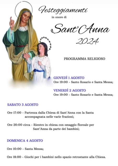 Festeggiamenti in onore di Sant’Anna a San Mazzeo: una tradizione di fede e comunità