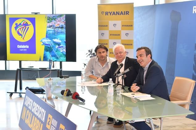 Ryanair annuncia una crescita straordinaria per la Calabria