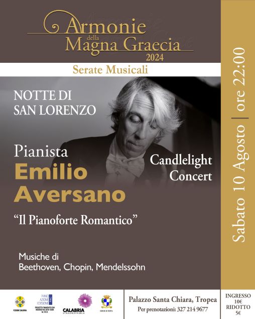 Notte di San Lorenzo a Tropea con Il Pianoforte Romantico