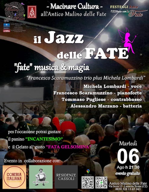 Lamezia. Il 6 agosto serata jazz all’Antico Mulino delle Fate