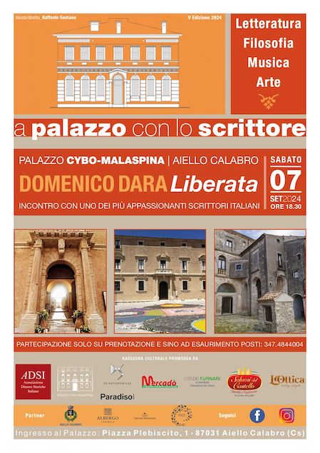 «A Palazzo con lo Scrittore» con Domenico Dara