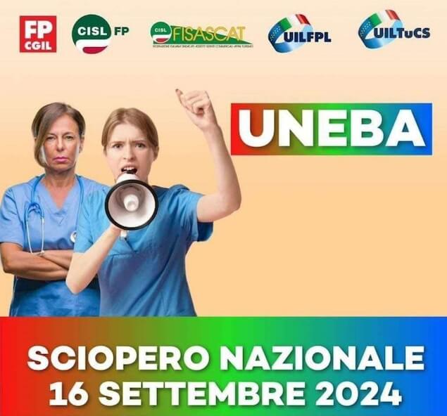 Sit in dei lavoratori del sistema socio-sanitario ed educativo aderenti ad Uneba