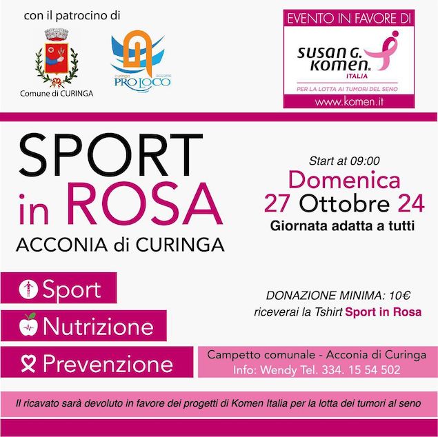 Curinga in rosa: sport e solidarietà per la prevenzione del tumore al seno