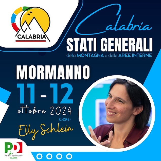 Elly Schlein in Calabria per gli Stati Generali della montagna