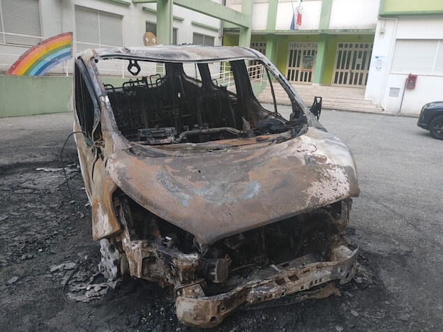 Incendiato pulmino asilo nido a San Roberto (RC)