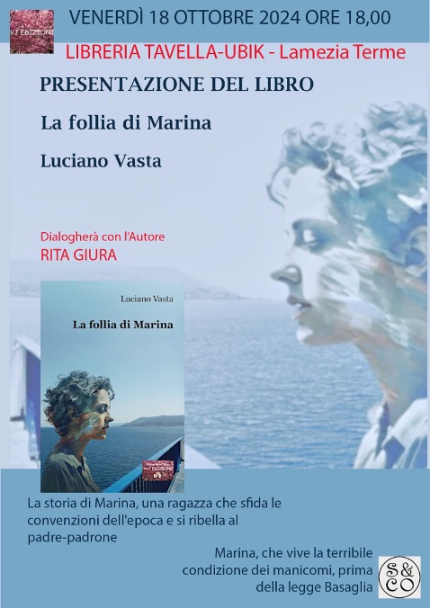 Lamezia. Il 18 ottobre presentazione del libro “La follia di Marina”