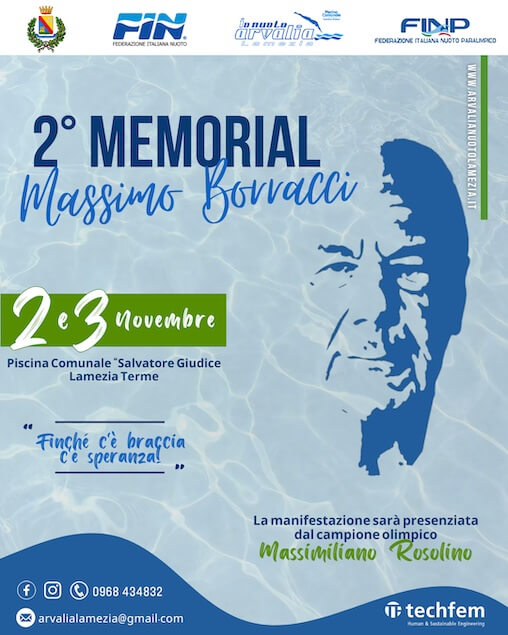 Lamezia, 2 e 3 novembre la piscina comunale ospiterà il "2° Memorial Massimo Borracci"