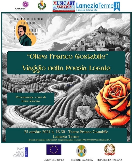 Lamezia. Il 25 ottobre "Oltre Franco Costabile - Viaggio nella poesia locale"