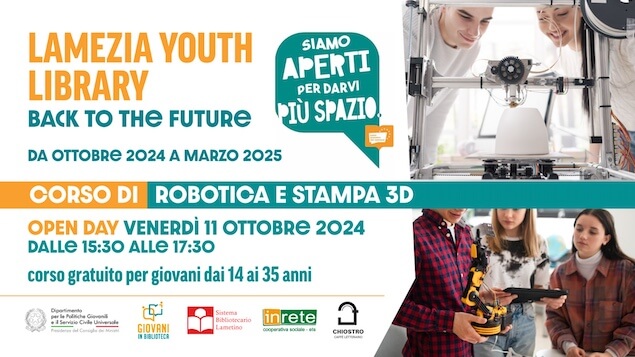 Lamezia. “Back to the Future”, open day l'11 ottobre al Chiostro