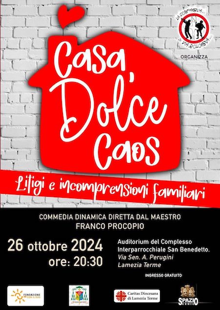 Lamezia. "Casa dolce caos" all'Auditorium del complesso interparrocchiale San Benedetto