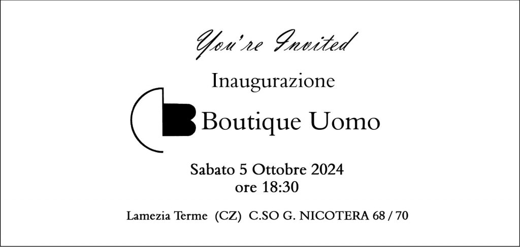 Lamezia: Donatella Bertucci inaugura la nuova DB Boutique Uomo