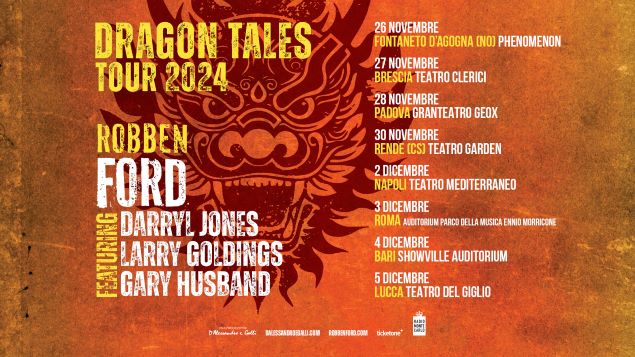 Cresce l’attesa per la tappa calabrese del “Dragon Tales tour” di Robben Ford