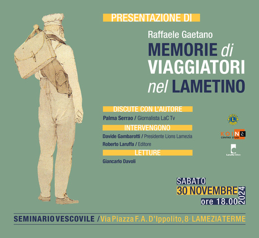 Lamezia. Il 30 novembre presentazione del nuovo libro di Raffaele Gaetano