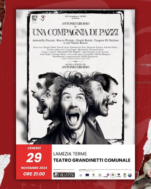 Lamezia. “Una compagnia di pazzi, il 29 novembre al Teatro Grandinetti