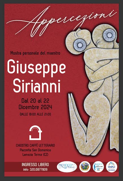 Il 20 dicembre inaugurazione mostra dell’artista Giuseppe Sirianni