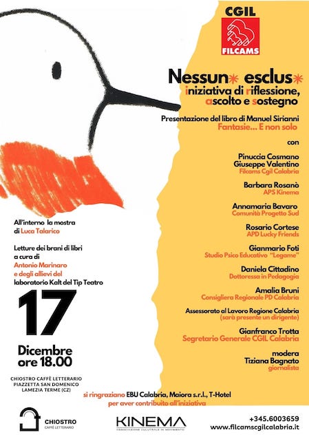 Lamezia. Il 17 dicembre “Nessun esclus*" , iniziativa di riflessione ascolto e sostegno