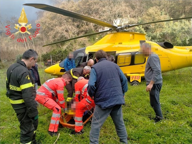 Escursionista infortunato soccorso dai Vigili del Fuoco a Feroleto Antico