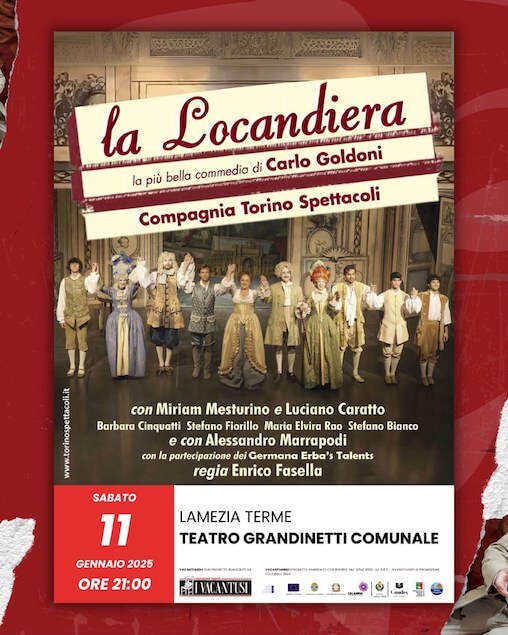 “La Locandiera”. Direttamente da Torino arriva il teatro classico a Lamezia 